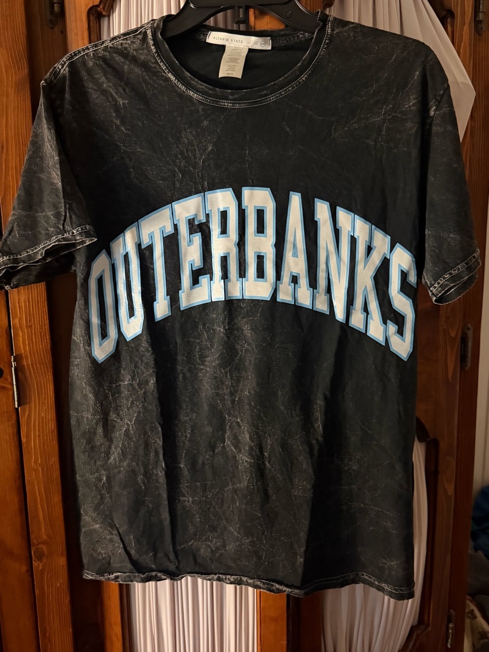 Altar'd State Black Crewneck Outerbanks Tee
